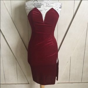 Red Velvet Cocktail Dress